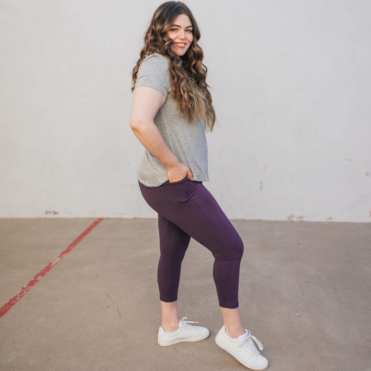 Shakti 7/8 Capris - Zig Zag Eggplant - Senita Athletics