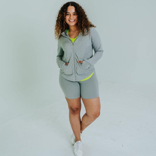Skin Rio Shorts (7 in. inseam) - Heathered Gray - Senita Athletics