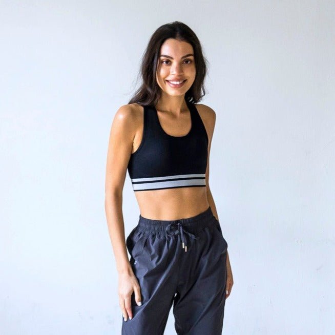 Sporty Seamless Sports Bra - Black - Senita Athletics