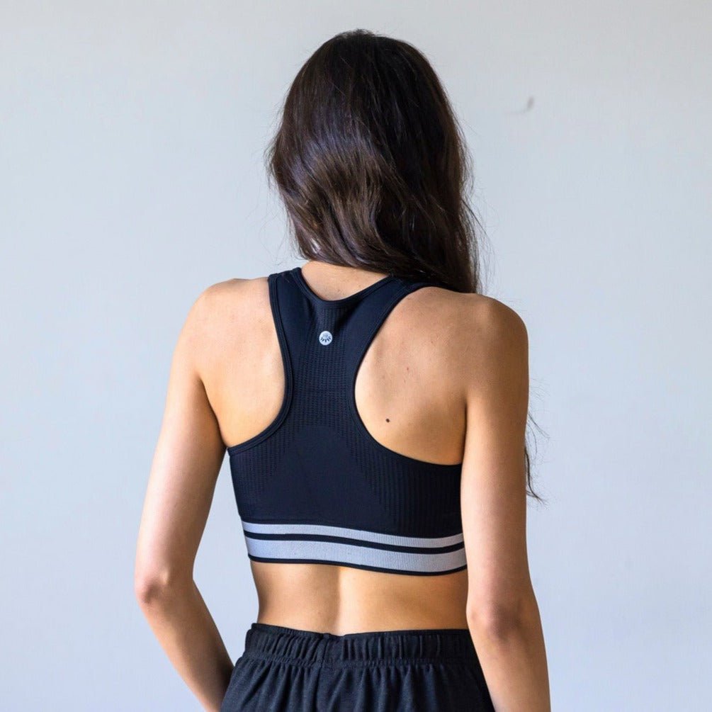 Sporty Seamless Sports Bra - Black - Senita Athletics