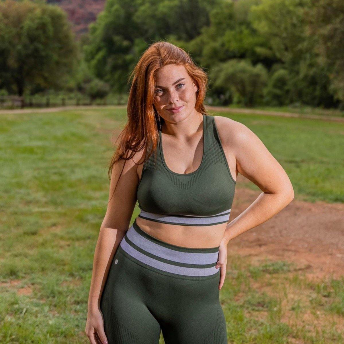 Sporty Seamless Sports Bra - Evergreen - Senita Athletics