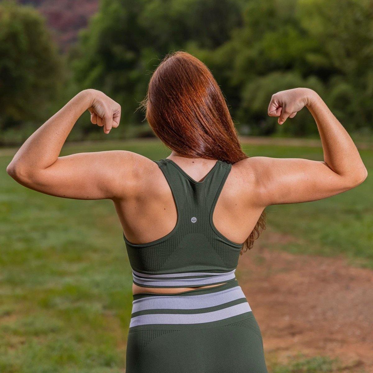 Sporty Seamless Sports Bra - Evergreen - Senita Athletics
