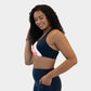 Strappy Sports Bra - Highlighter/Bloom Pink/Jet Stream - FINAL SALE