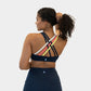 Strappy Sports Bra - Highlighter/Bloom Pink/Jet Stream - FINAL SALE