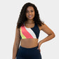 Strappy Sports Bra - Highlighter/Bloom Pink/Jet Stream - FINAL SALE