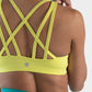 Strappy Sports Bra - Highlighter Yellow - FINAL SALE