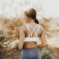Strappy Sports Bra - White - Senita Athletics