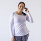 Tie Back Long Sleeve - White - Senita Athletics