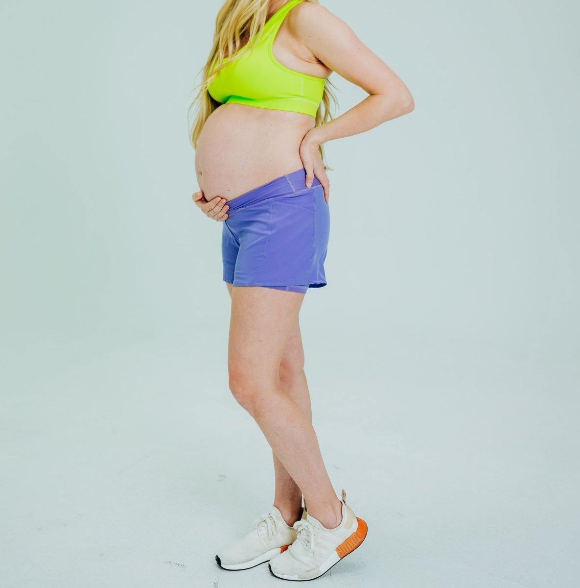 Under Panel Maternity Shorts - Iris - Senita Athletics