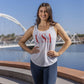 USA Racerback Tank - White - Senita Athletics