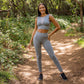 Victoria Sports Bra - Heathered Gray - Senita Athletics