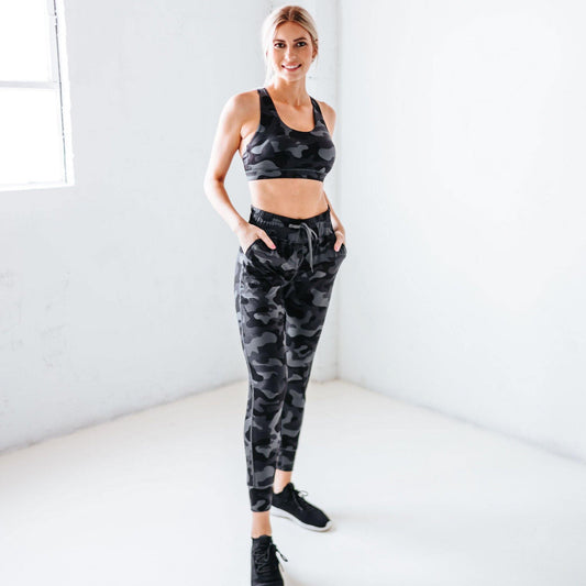 Meredith 7/8 Leggings - Black & White – Senita Athletics