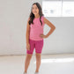 Youth Biker Shorts - Uptown Pink - Senita Athletics